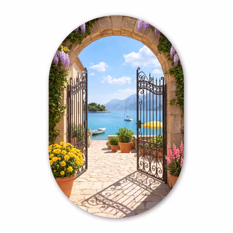 Muurovaal - Glas - Poort - Zee - Uitzicht — 1