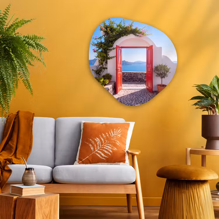 Organisch schilderij - Glas - Deur - Zee - Natuur — 3
