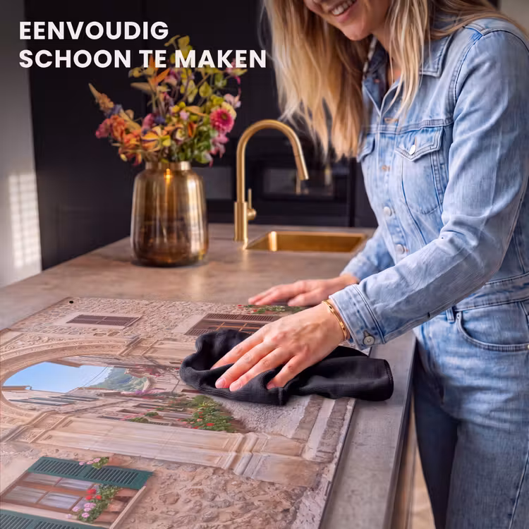Inductie beschermer en spatscherm (2in1) - Boog - Straat - Dorp — 5
