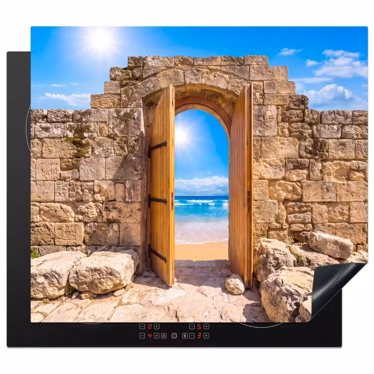 Inductie beschermer - Deur - Strand - Zee — 1