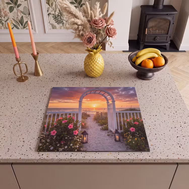Inductie beschermer - Zee - Pad - Bloemen — 2