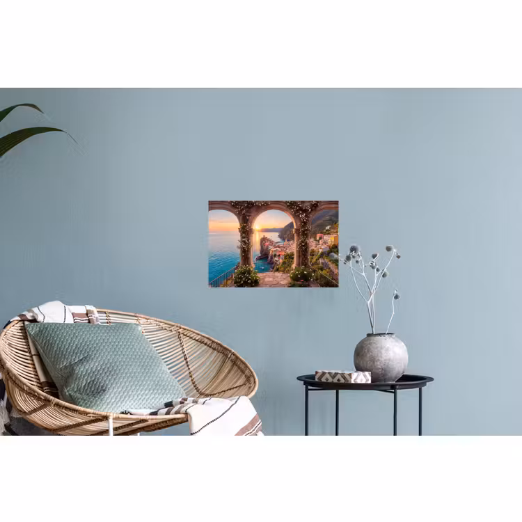 Muursticker - Dorp - Zee - Zonsondergang — 4