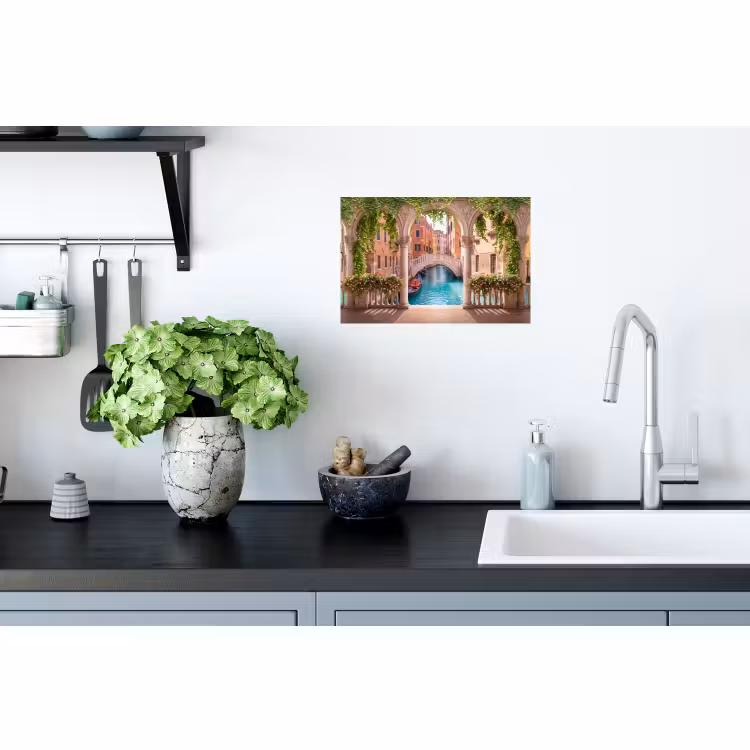 Muursticker - Gracht - Stad - Architectuur — 2