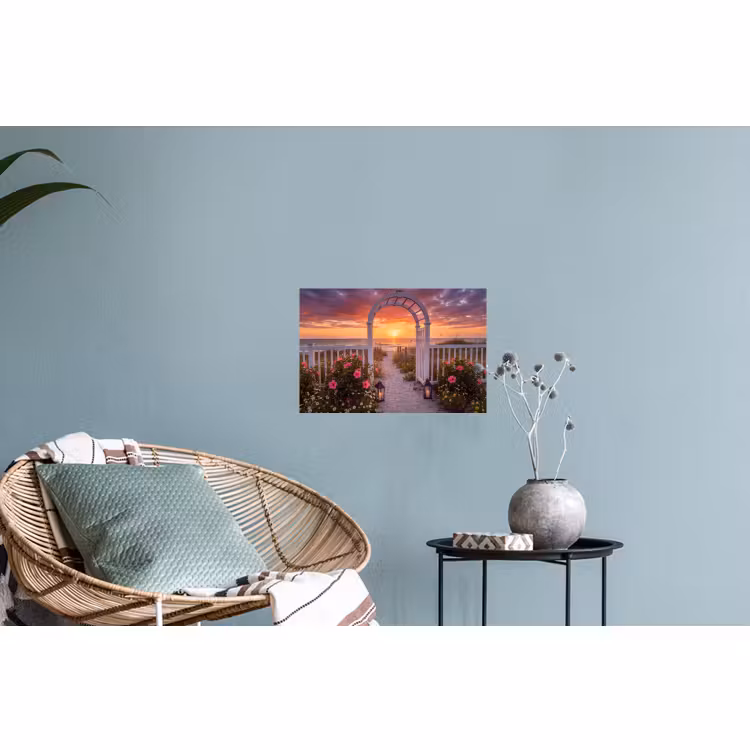 Muursticker - Zee - Pad - Bloemen — 4