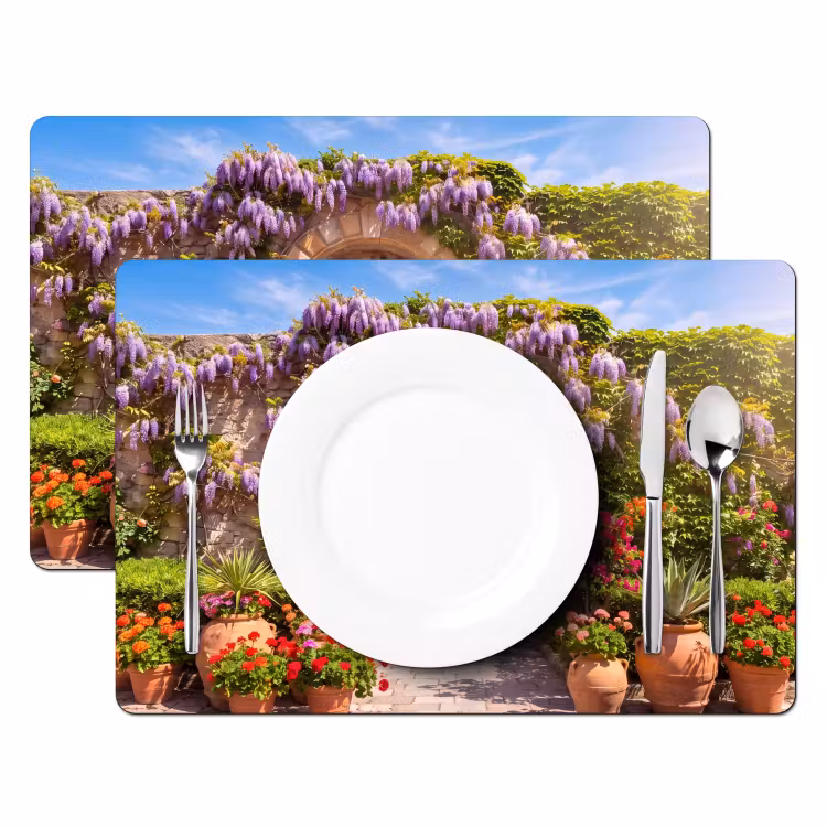 Placemat - 6 stuks - Bloemen - Tuin - Landschap — 2