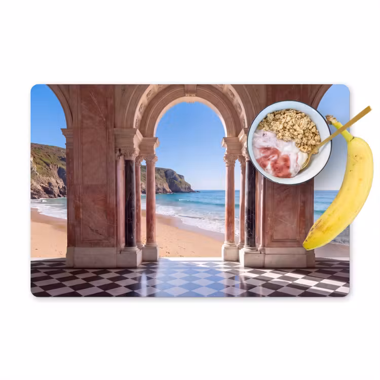 Placemat - 6 stuks - Boog - Strand - Zee — 1
