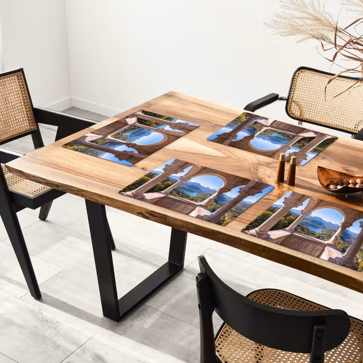 Placemat - 6 stuks - Boog - Uitzicht - Landschap — 3
