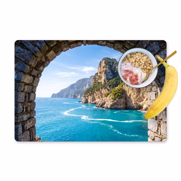 Placemat - 6 stuks - Boog - Zee - Natuur — 1