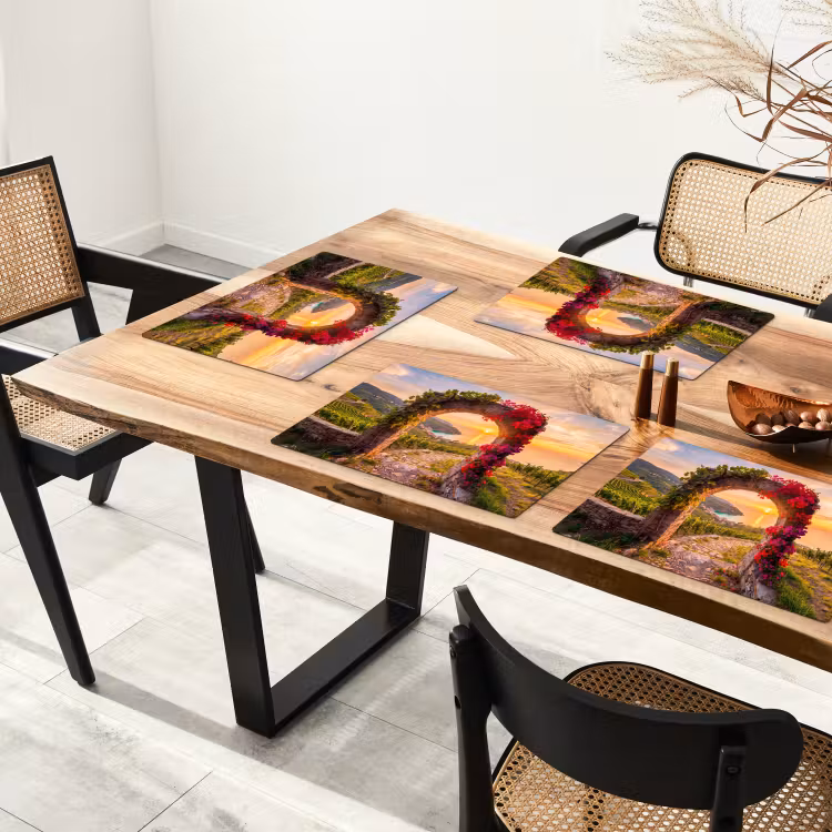 Placemat - 6 stuks - Boog - Zonsondergang - Kust — 3