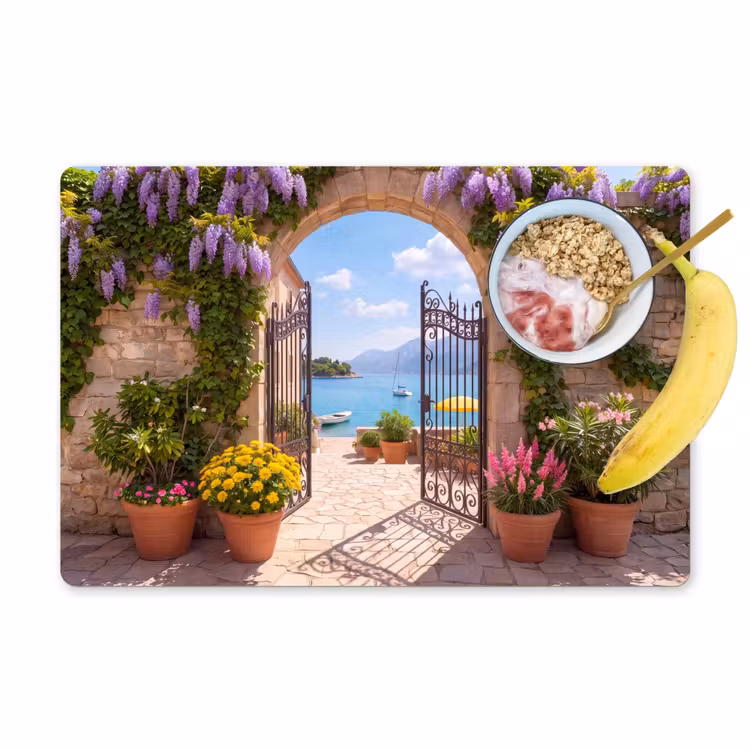 Placemat - 6 stuks - Poort - Zee - Uitzicht — 1