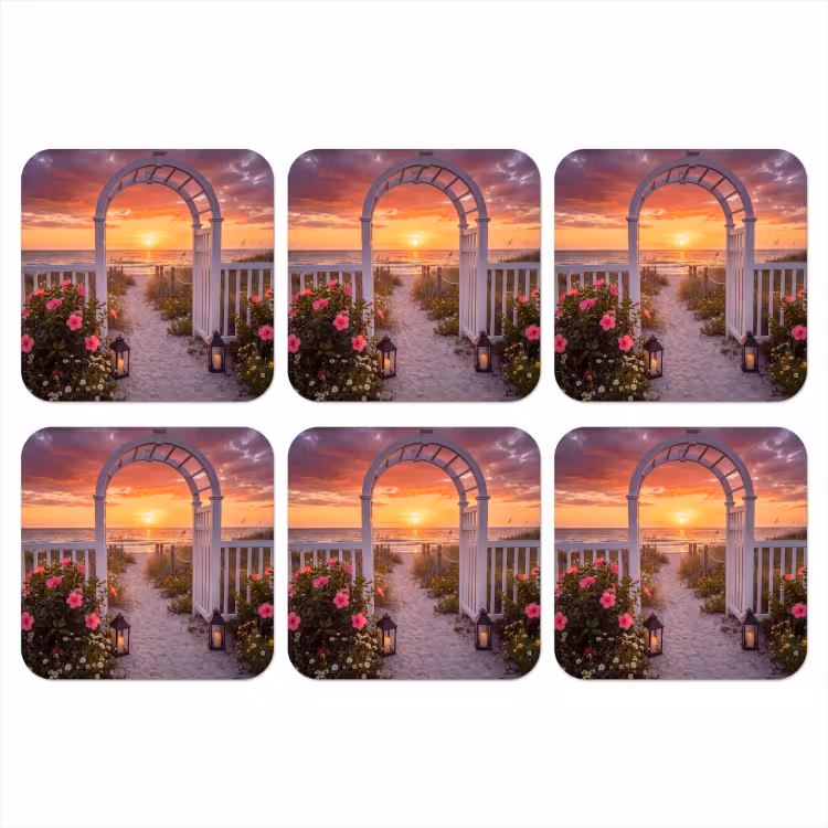 Onderzetter​ - Zee - Pad - Bloemen — 1