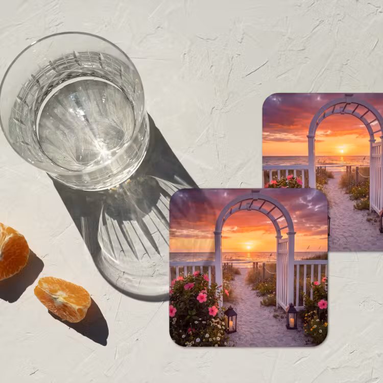Onderzetter​ - Zee - Pad - Bloemen — 2