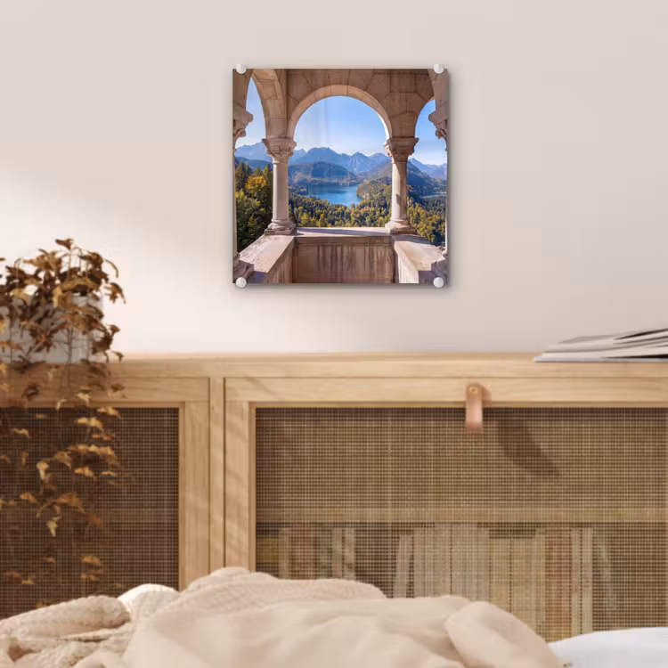 Glas schilderij - Boog - Uitzicht - Landschap — 5