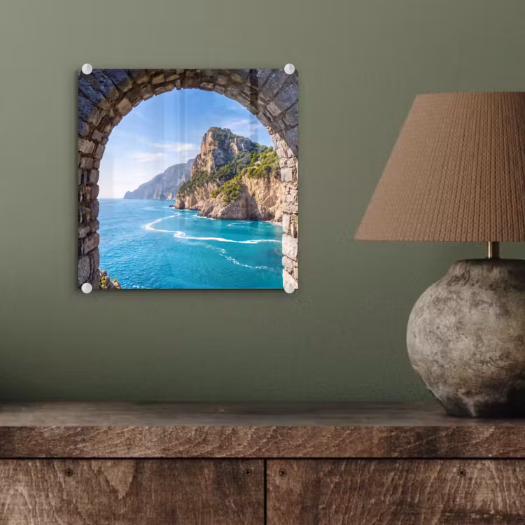 Glas schilderij - Boog - Zee - Natuur — 4