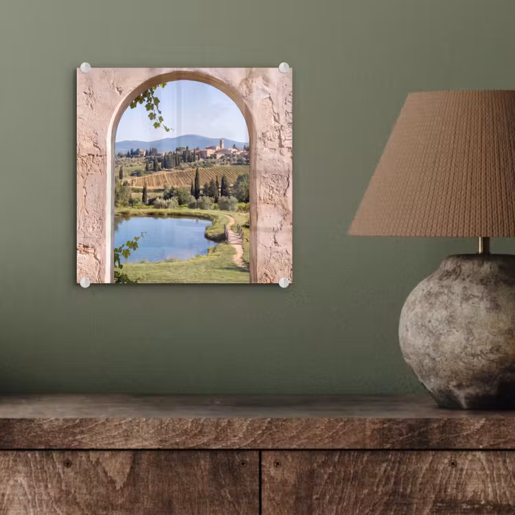 Glas schilderij - Dorp - Landschap - Natuur — 4