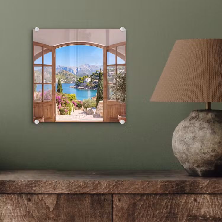 Glas schilderij - Uitzicht - Baai - Natuur — 4