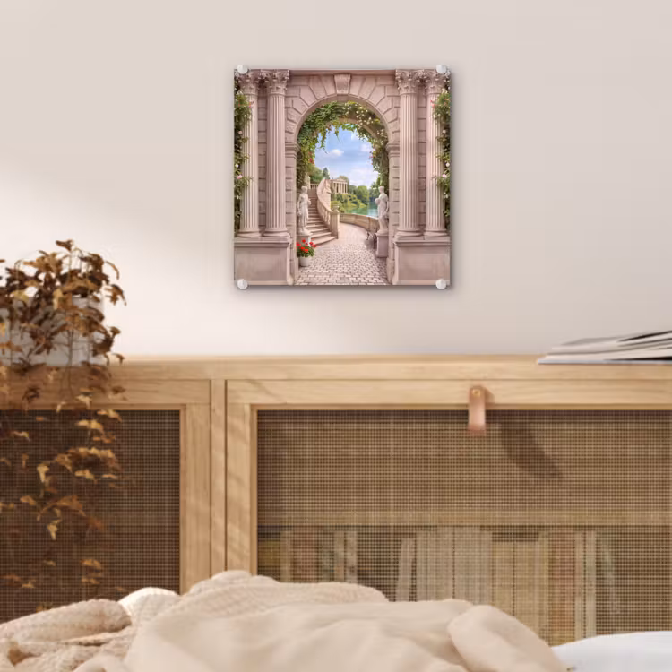 Glas schilderij - Architectuur - Tuin - Klassiek — 5