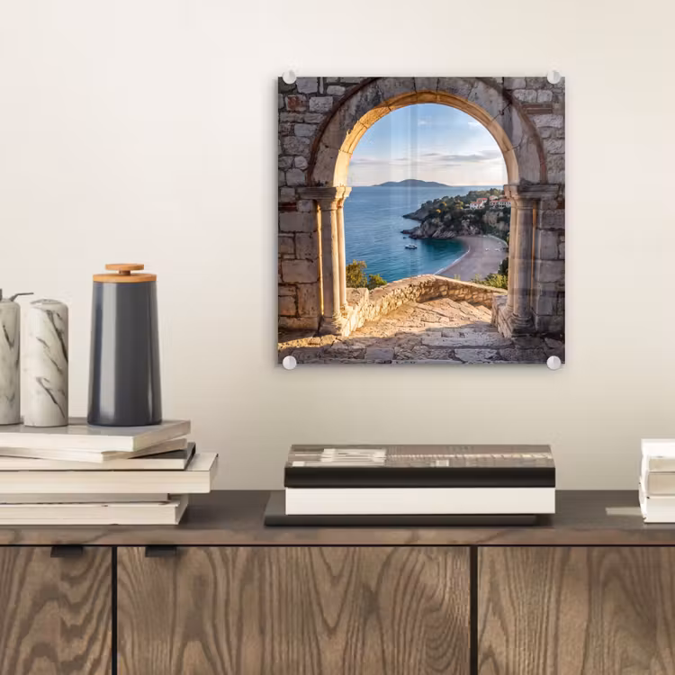 Glas schilderij - Boog - Kust - Natuur — 2