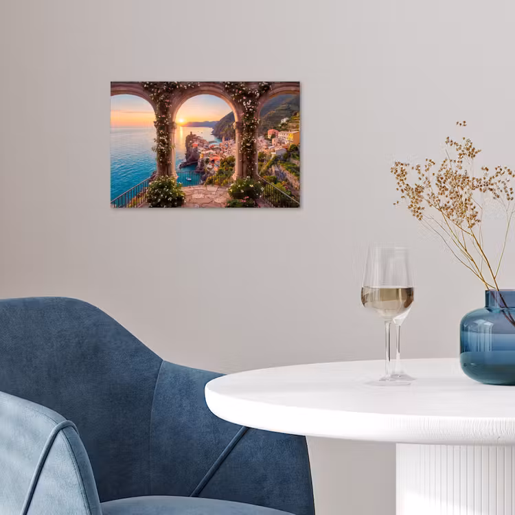 Poster - Dorp - Zee - Zonsondergang — 4