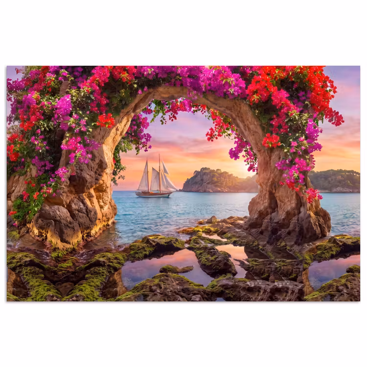 Poster - Zeilboot - Kust - Natuur — 1