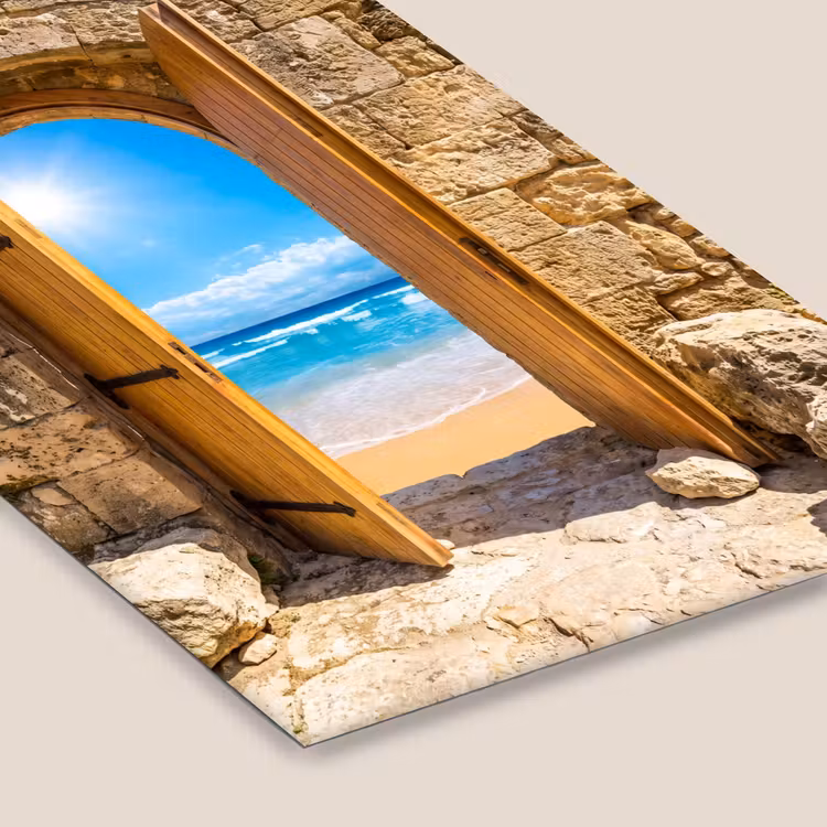 Poster met lijst - Deur - Strand - Zee — 7