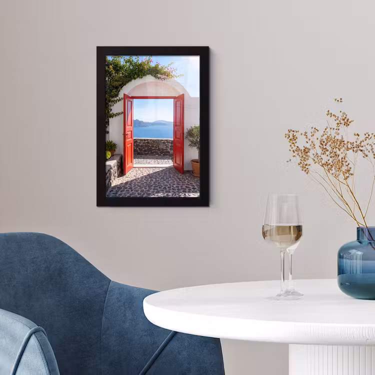 Poster met lijst - Deur - Zee - Natuur — 4