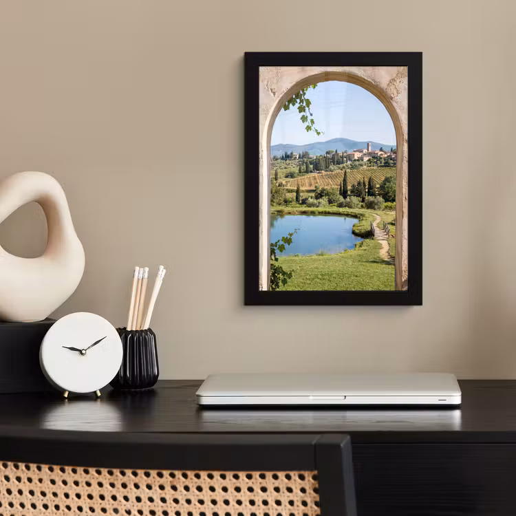 Poster met lijst - Dorp - Landschap - Natuur — 2