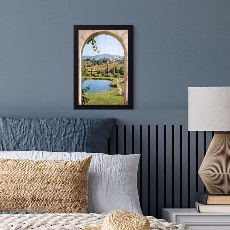 Poster met lijst - Dorp - Landschap - Natuur — 3