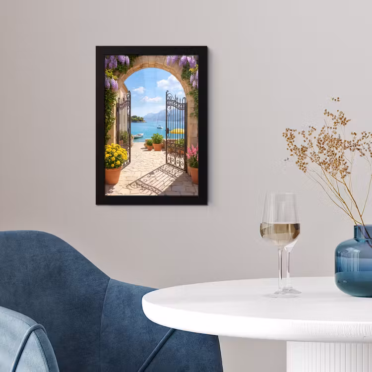 Poster met lijst - Poort - Zee - Uitzicht — 4