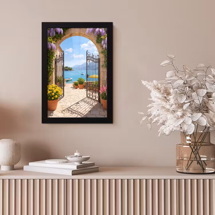 Poster met lijst - Poort - Zee - Uitzicht — 5