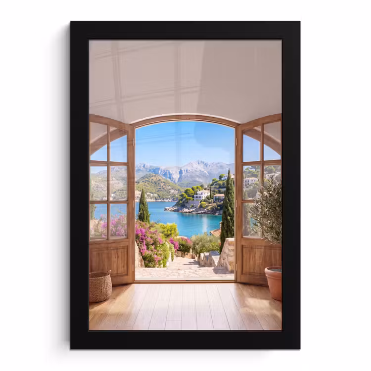 Poster met lijst - Uitzicht - Baai - Natuur — 1