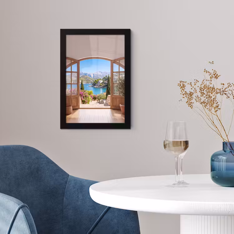 Poster met lijst - Uitzicht - Baai - Natuur — 4