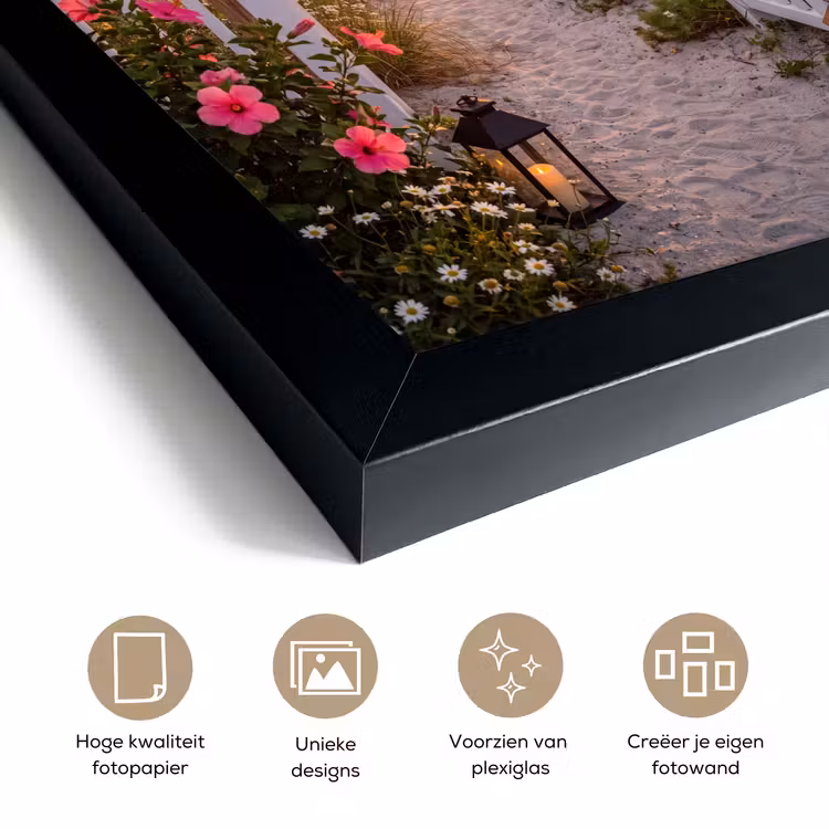 Poster met lijst - Zee - Pad - Bloemen — 6
