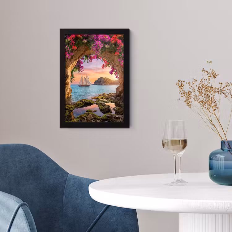 Poster met lijst - Zeilboot - Kust - Natuur — 4