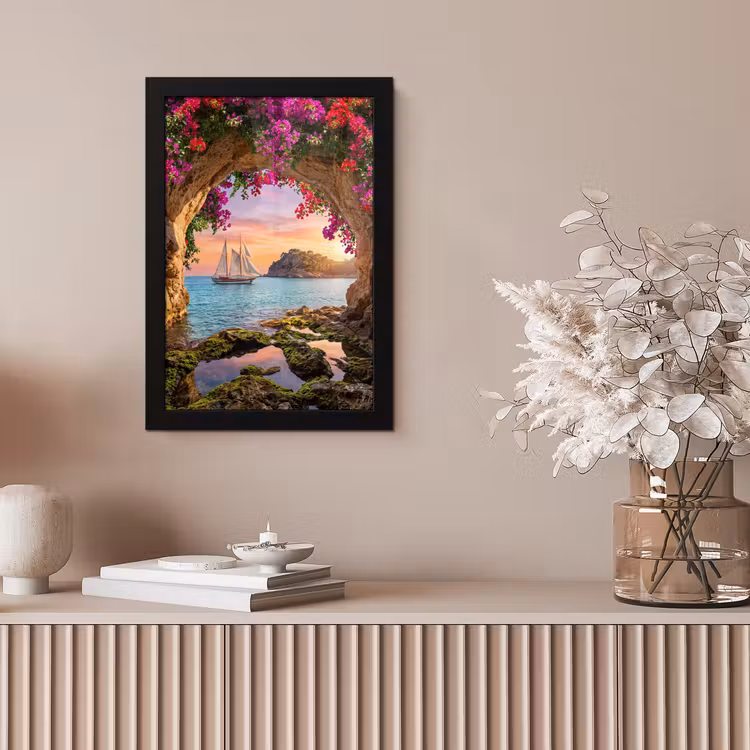 Poster met lijst - Zeilboot - Kust - Natuur — 5