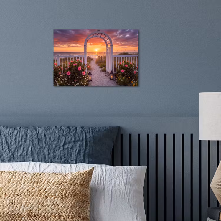 Poster - Zee - Pad - Bloemen — 3