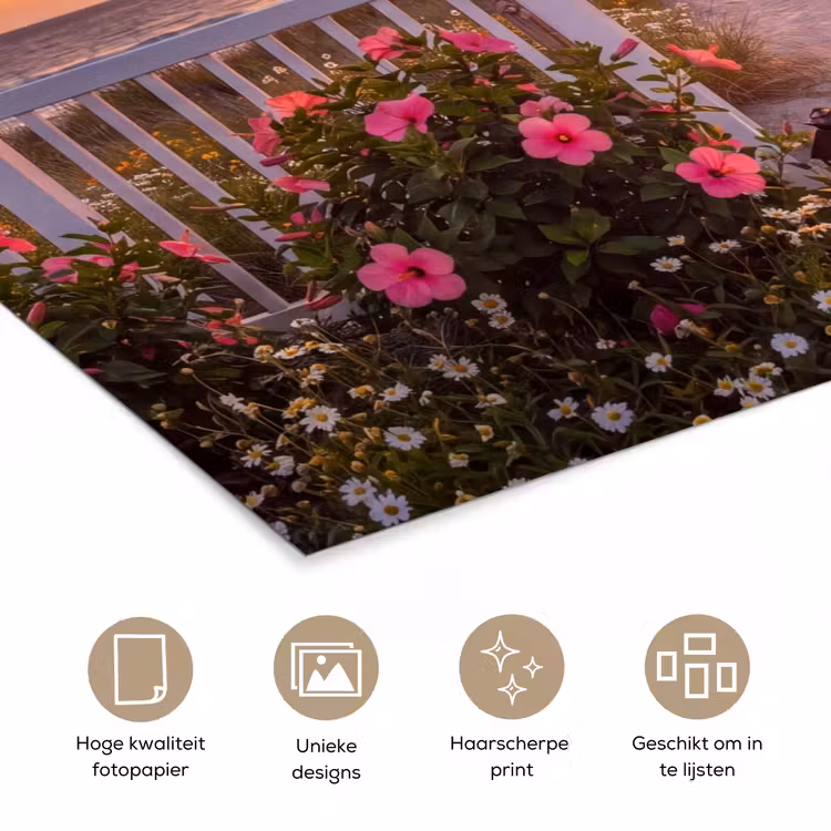 Poster - Zee - Pad - Bloemen — 5