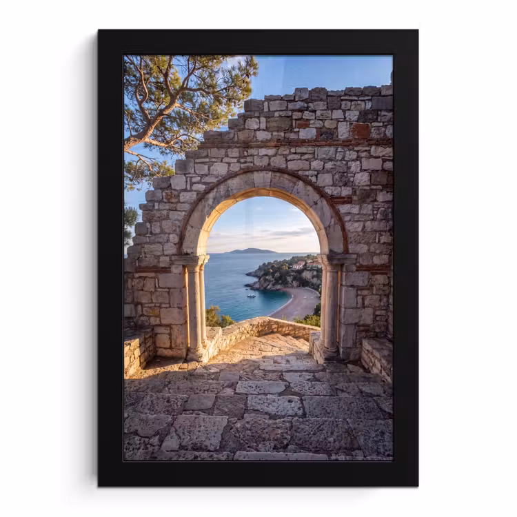Poster met lijst - Boog - Kust - Natuur — 1