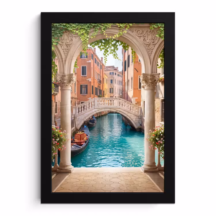 Poster met lijst - Gracht - Stad - Architectuur — 1