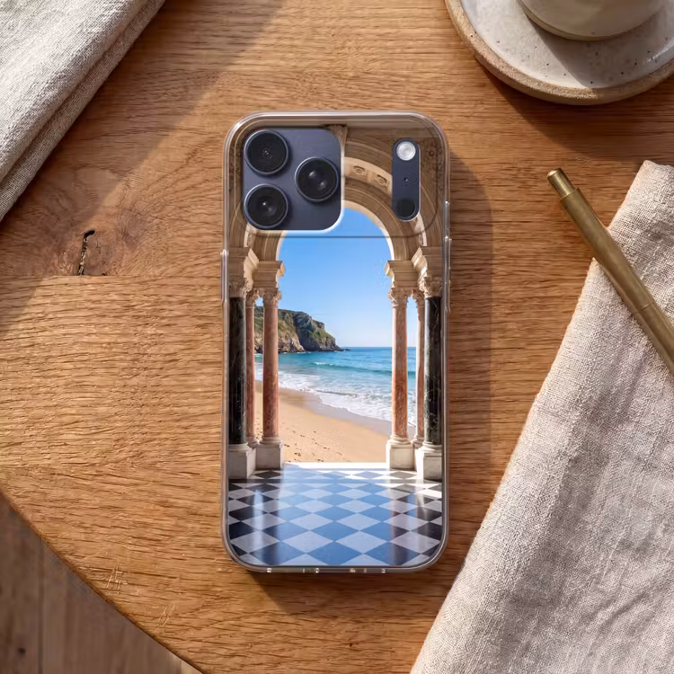 Telefoonhoesje Softcase - Boog - Strand - Zee — 2