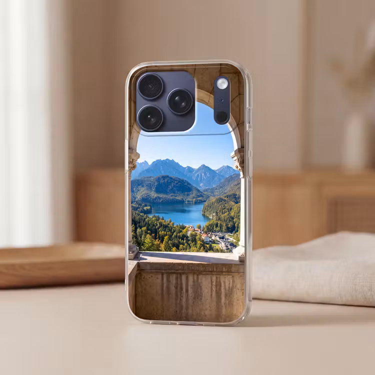 Telefoonhoesje Softcase - Boog - Uitzicht - Landschap — 3