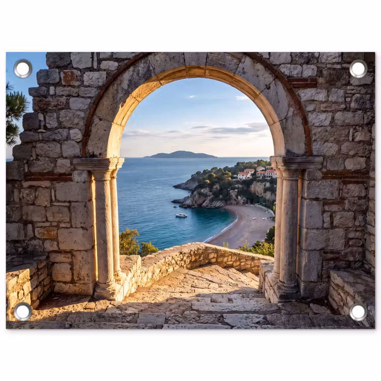 Tuinposter - Boog - Kust - Natuur — 1