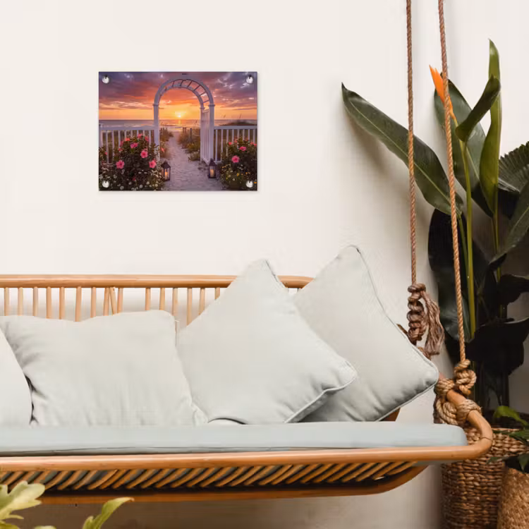 Tuinposter - Zee - Pad - Bloemen — 5