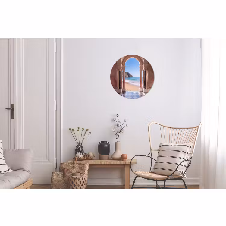 Wandcirkel - Aluminium - Boog - Strand - Zee — 2