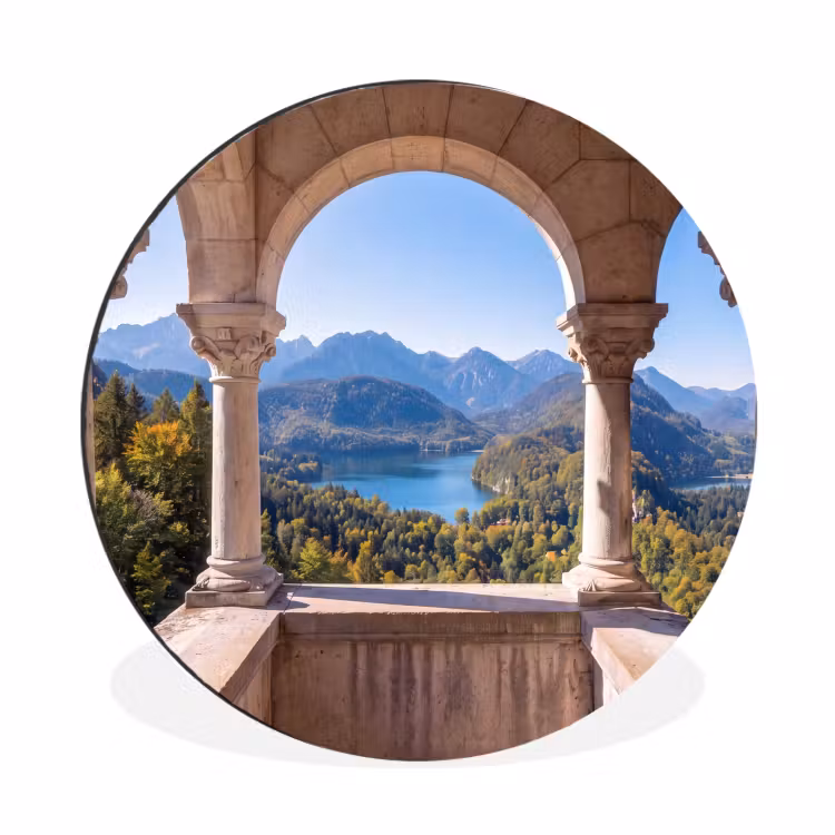 Wandcirkel - Aluminium - Boog - Uitzicht - Landschap — 1
