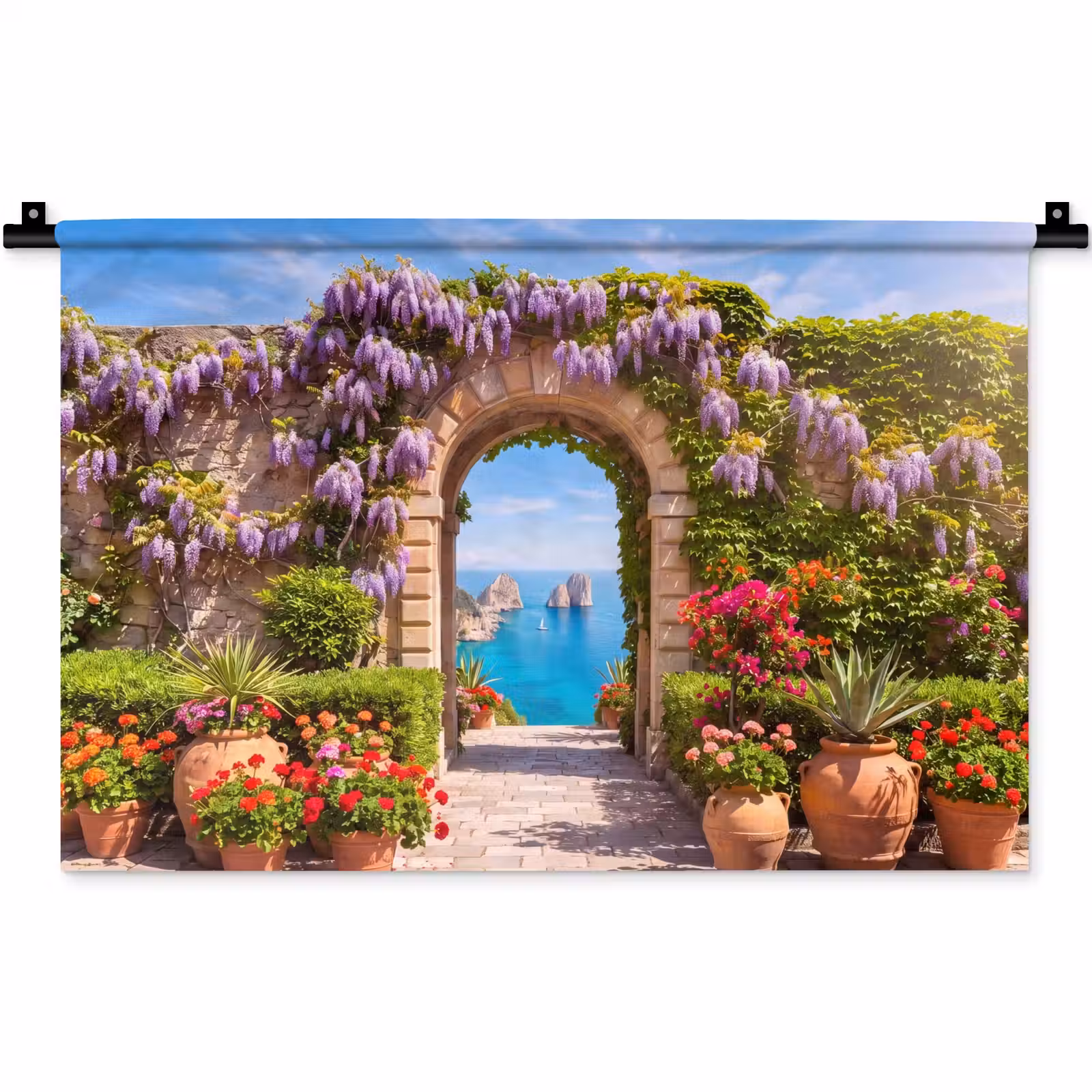 Wandkleed - Bloemen - Tuin - Landschap — 1