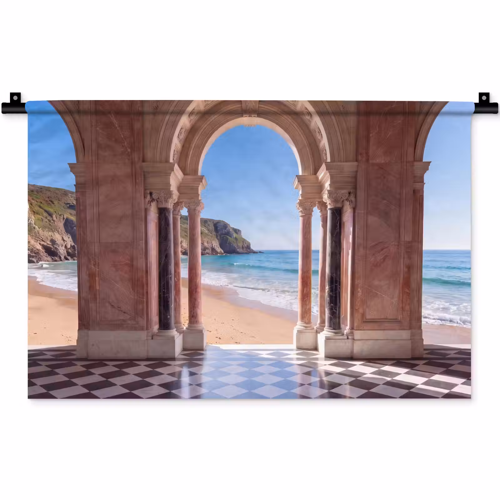 Wandkleed - Boog - Strand - Zee — 1