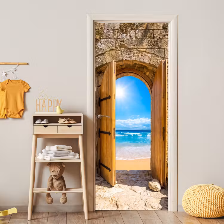 Deursticker - Deur - Strand - Zee — 6