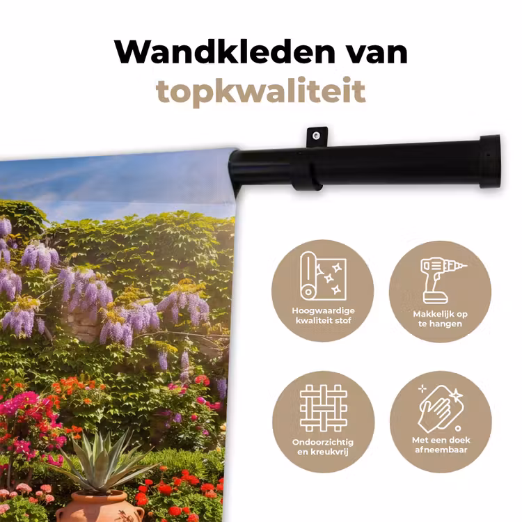 Wandkleed - Bloemen - Tuin - Landschap — 3