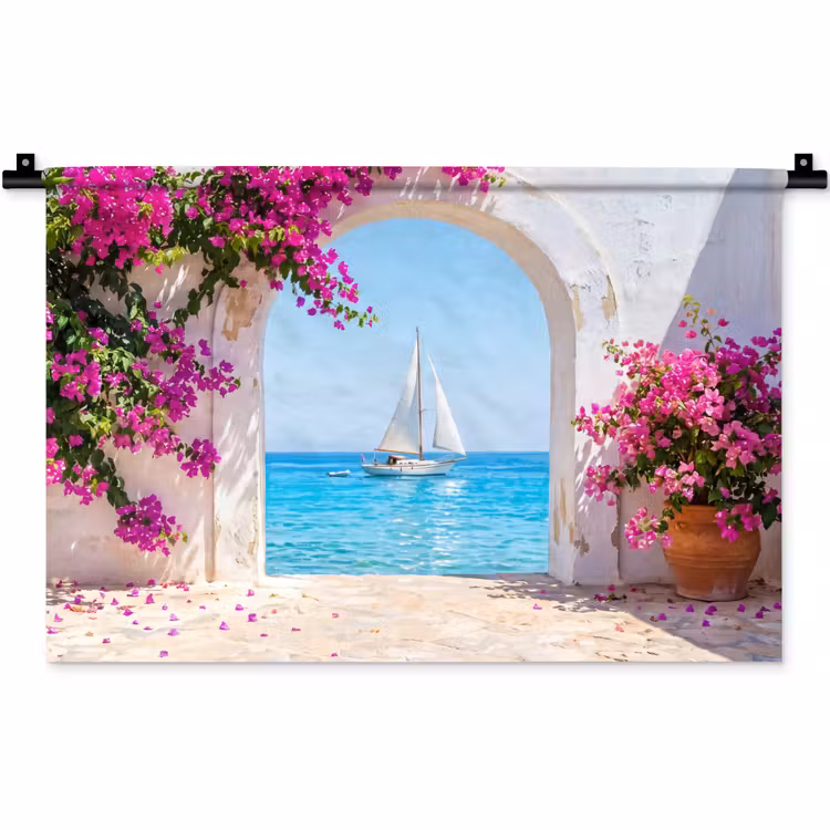 Wandkleed - Bloemen - Zee - Zomer — 1